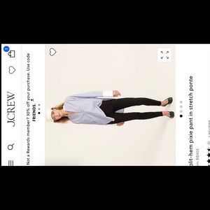 J. crew Split-hem pixie pant in stretch ponte (extra large) NWT